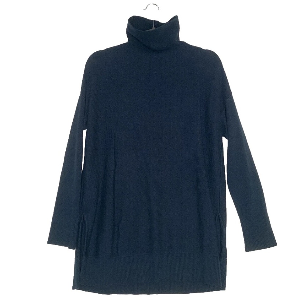 Ann Taylor LOFT Peacock Blue Funnel Neck Sweater Size Medium